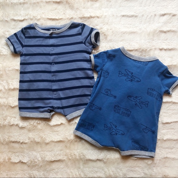 Set of 2 Carter’s Baby Boy Rompers, Size 3M - Picture 2 of 6